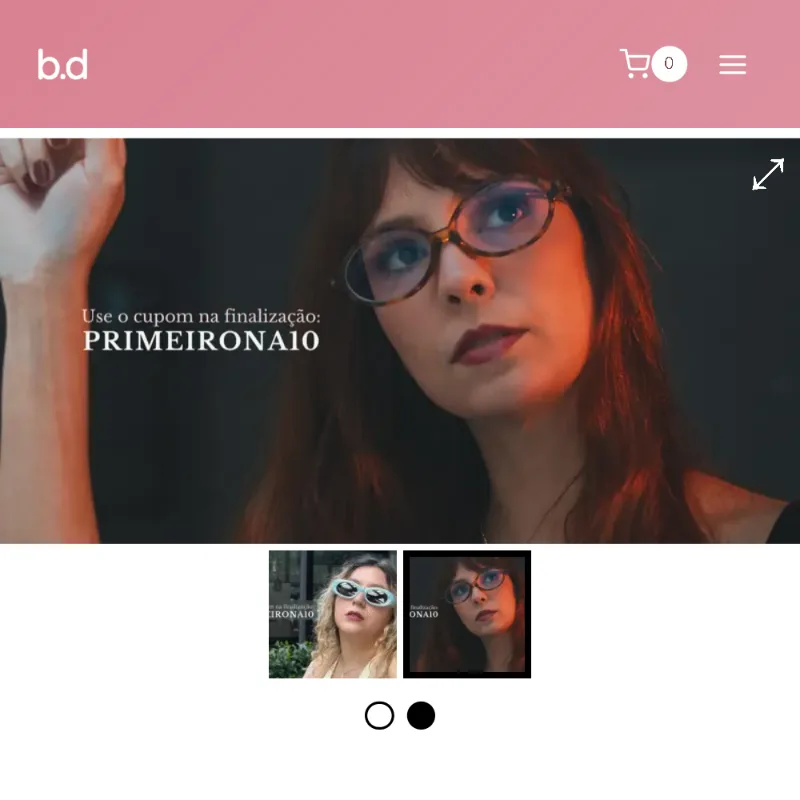 luparoad.com: the rebuilt storefront, a campaign video above the product gallery and the frame colours.